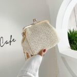 Kleine rieten tas - Wit, 18cmx13cmx5cm