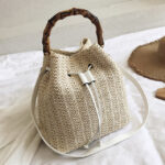 Luxe strandtas - Beige, 25x14x24cm