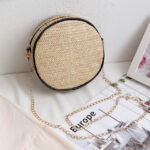 Rieten crossbody tas - Zwart, 19x6x19cm