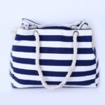 Strandtas blauw wit - Donkerblauw Strandtas blauw wit - Donkerblauw