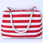 Strandtas blauw wit - Rood Strandtas blauw wit - Rood