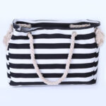 Strandtas blauw wit - Zwart Strandtas blauw wit - Zwart